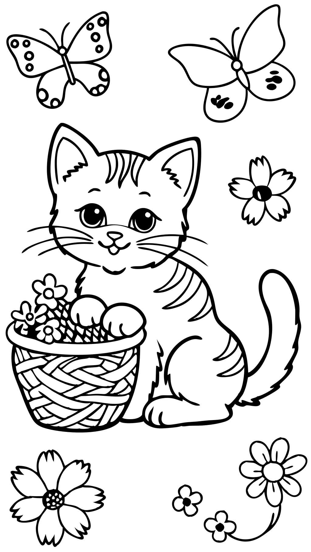 cat kitten coloring pages